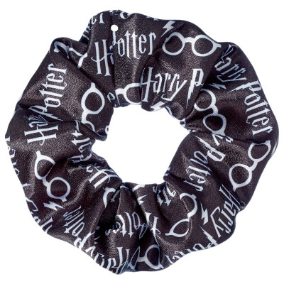 Harry Potter - satynowa gumka do włosów - Logo i okulary 