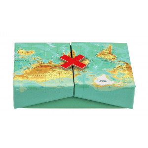 Pudełko ozdobne - mapa świata
