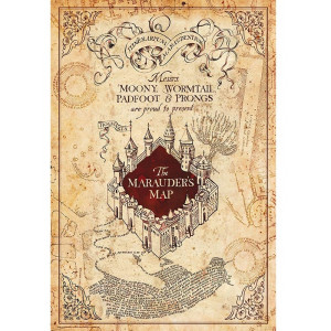 Harry Potter - plakat mapa Huncwotów