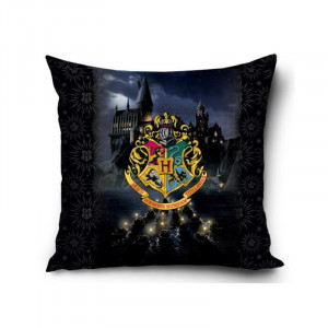 Harry Potter - poduszka z herbem Hogwartu 40x40