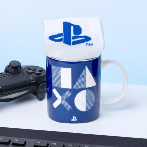 Sony Playstation - komplet skarpetek i kubka