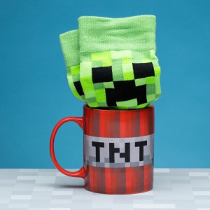 Minecraft - Set von Socken und Becher Creeper