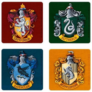 Harry Potter - Getränkeuntersetzer - Hogwarts-Fakultäten