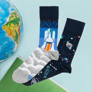 Lustige Socken - Weltraum