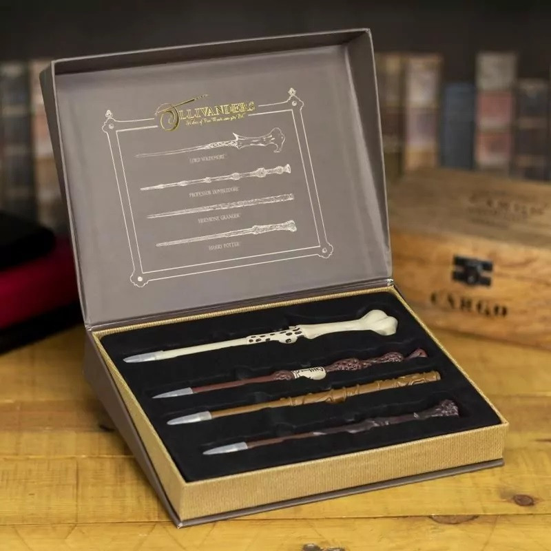 Harry Potter - Ollivanders Box mit 3D Kugelschreiber - Ungewöhnliche Stifte  - Schule und Arbeit - Zuhause und in der Arbeit