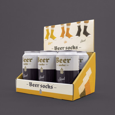 Pivné ponožky - tmavé pivo
