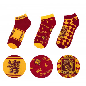 Harry Potter - set 3 párov členkových ponožiek