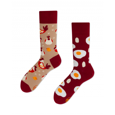 Veselé ponožky - Vajíčko a slepice