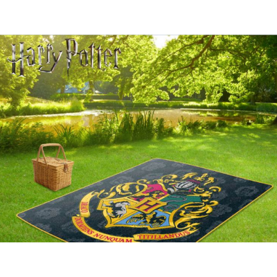 Harry Potter - pikniková deka s erbem Bradavic