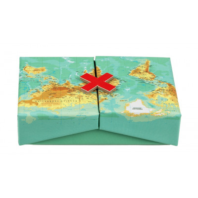 Dekorační krabička - mapa světa