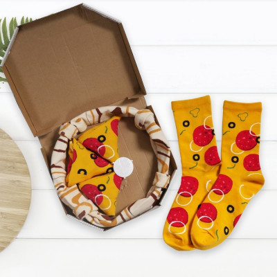 Pizza ponožky - sada 4 párů 