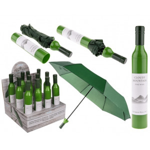 Skládací deštník - láhev bílého vína