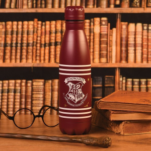 Harry Potter - Termo láhev Bradavice - červená 
