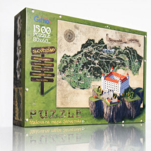 Puzzle 1500 - Mapa Slovenska