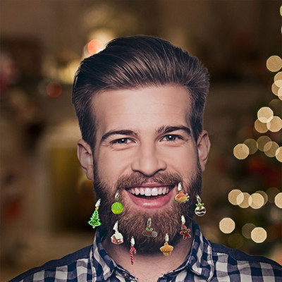 Decorațiuni de Crăciun pentru barbă