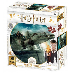 Harry Potter - 3D puzzle - Evadare pe dragon - 500