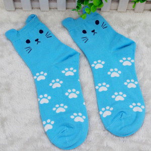 Șosete de pisică - albastre