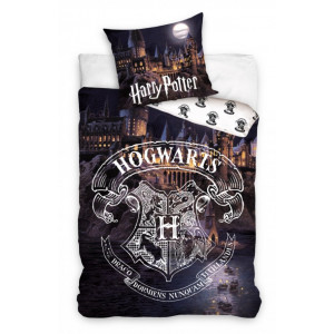 Harry Potter - lenjerie de pat Hogwarts nocturn 140x200