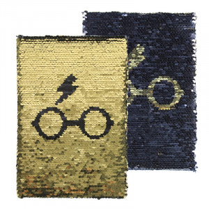 Harry Potter - Sequin jegyzetfüzet - Villám és szemüveg