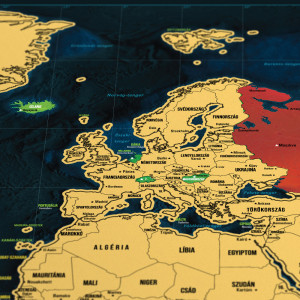 Stírací mapa světa - česká verze Deluxe XL